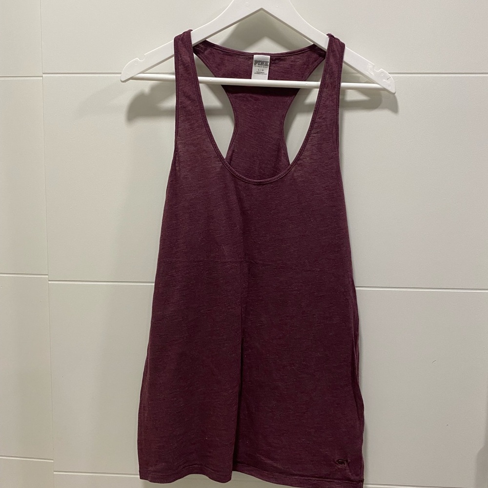 Pink sleepwear tank that I wore for workouts. Size L